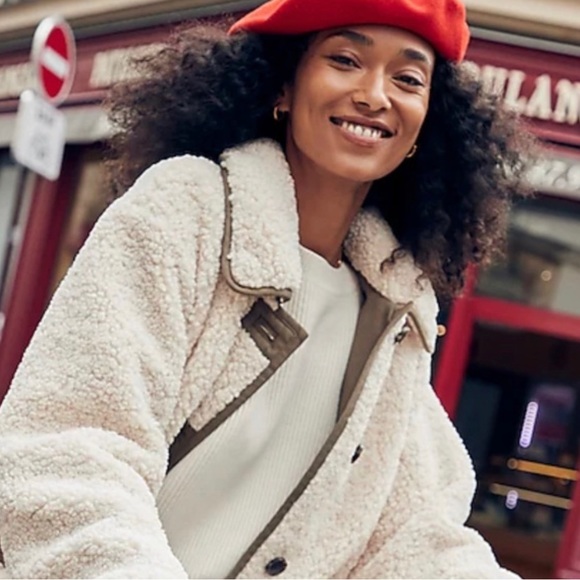 New With Tags J. Crew Teddy Sherpa Jacket XS - Picture 2 of 12